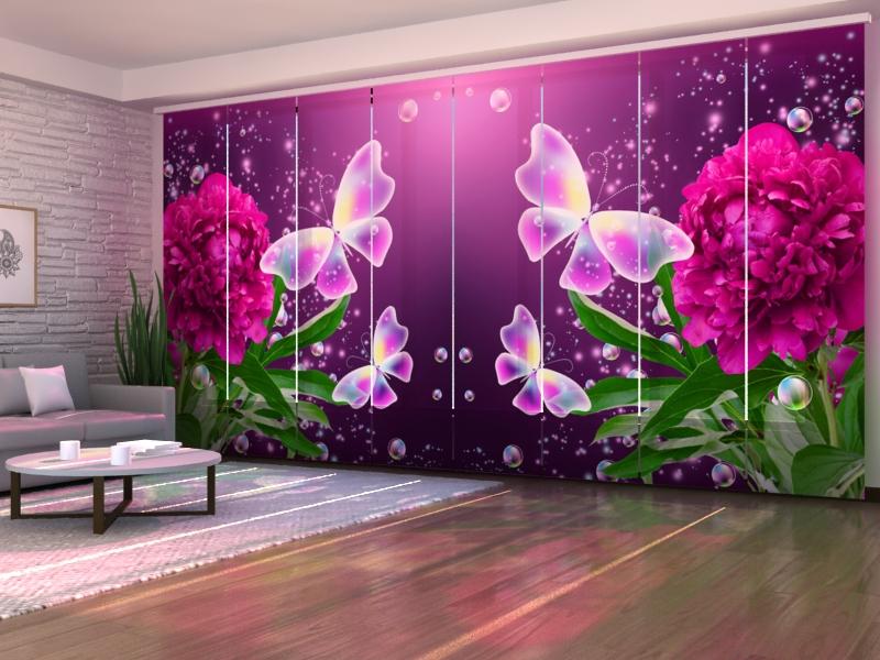 Set di 8 Tende a Pannello Farfalle in Aria acquistare Set di 8 Tende a Pannello Farfalle in Aria — Foto