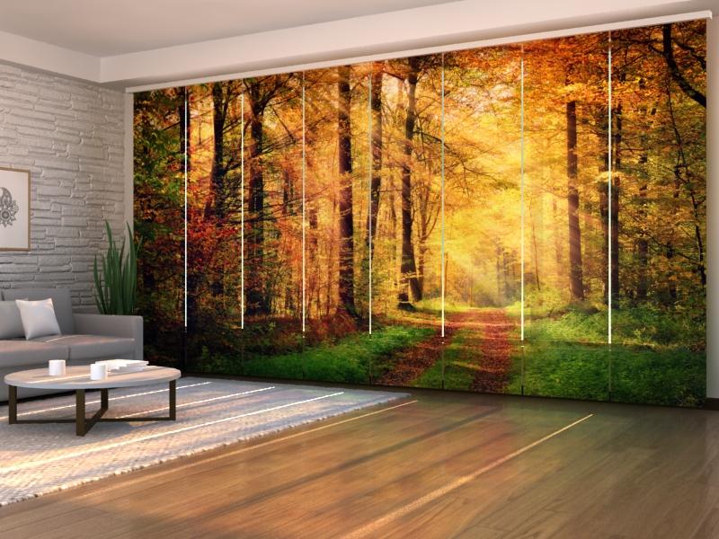 Set di 8 Tende a Pannello Strada Autunnale acquistare Set di 8 Tende a Pannello Strada Autunnale — Foto