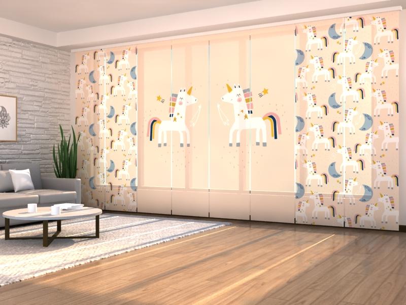 Set di 8 Tende a Pannello Sognando Unicorno acquistare Set di 8 Tende a Pannello Sognando Unicorno — Foto
