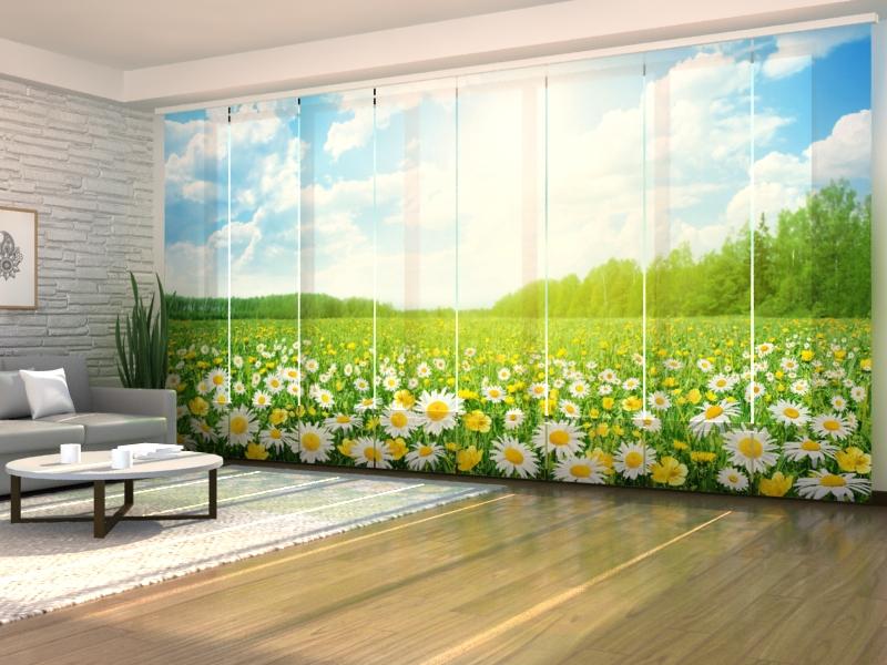 Set di 8 Tende a Pannello Campo di Camomilla 2 acquistare Set di 8 Tende a Pannello Campo di Camomilla 2 — Foto