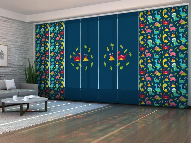 Set di 8 Tende a Pannello Dinosauri Divertenti acquistare Set di 8 Tende a Pannello Dinosauri Divertenti — Foto