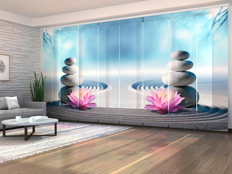 Set di 8 Tende a Pannello Giglio sulla Sabbia acquistare Set di 8 Tende a Pannello Giglio sulla Sabbia — Foto