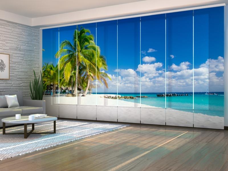 Set di 8 Tende a Pannello Spiaggia delle Mauritius acquistare Set di 8 Tende a Pannello Spiaggia delle Mauritius — Foto