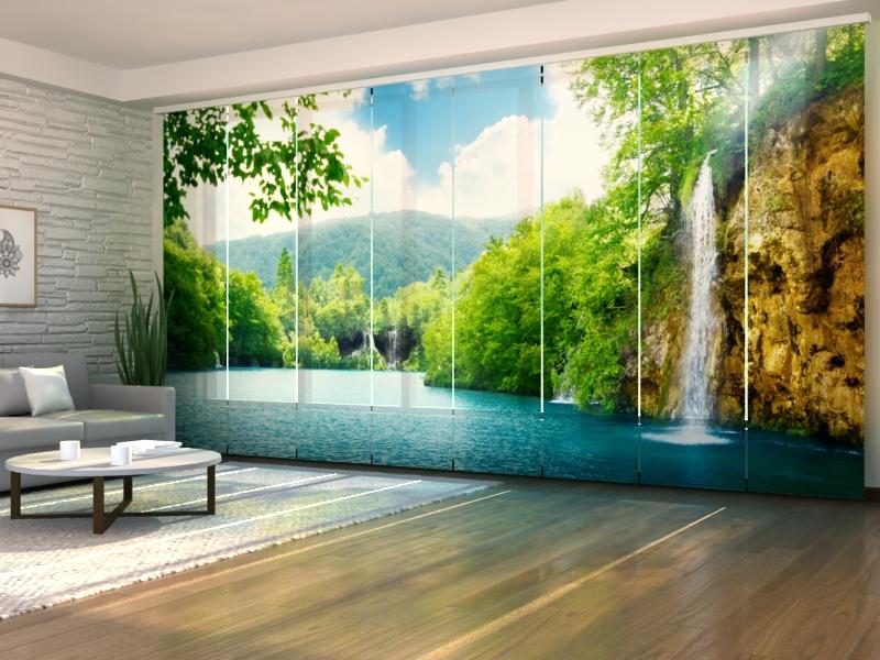 Set di 8 Tende a Pannello Luogo Paradisiaco 2 acquistare Set di 8 Tende a Pannello Luogo Paradisiaco 2 — Foto