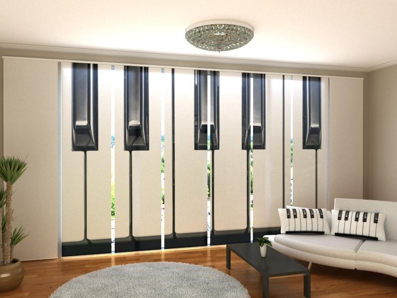 Set di 8 Tende a Pannello Tasti del Piano 2 acquistare Set di 8 Tende a Pannello Tasti del Piano 2 — Foto