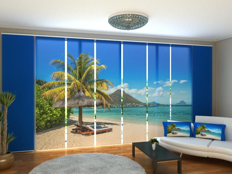 Set di 8 Tende a Pannello Costa Azzurra acquistare Set di 8 Tende a Pannello Costa Azzurra — Foto