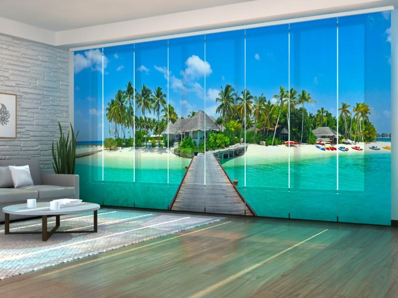 Set di 8 Tende a Pannello Strada per il Paradiso acquistare Set di 8 Tende a Pannello Strada per il Paradiso — Foto