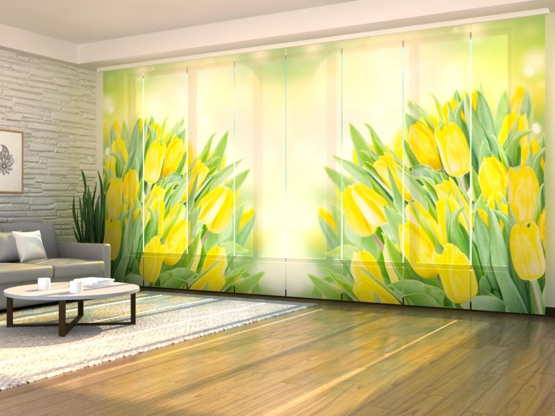 Set di 8 Tende a Pannello Vivaci Tulipani Gialli Primaverili acquistare Set di 8 Tende a Pannello Vivaci Tulipani Gialli Primaverili — Foto