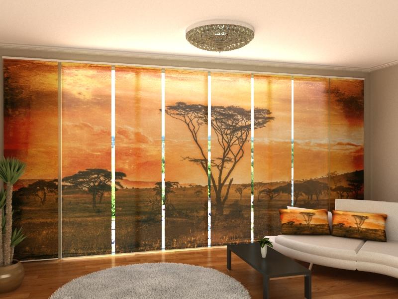 Set di 8 Tende a Pannello Tramonto vintage in Tanzania acquistare Set di 8 Tende a Pannello Tramonto vintage in Tanzania — Foto