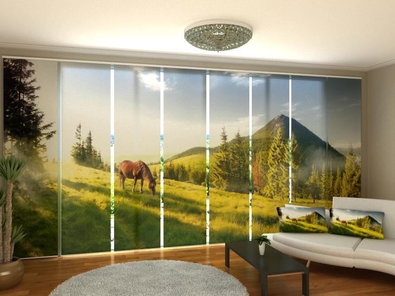 Set di 8 Tende a Pannello Una Mattina acquistare Set di 8 Tende a Pannello Una Mattina — Foto