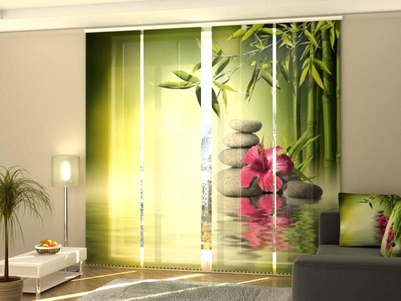 Set di 4 Tende a Pannello Foglie di Bambù acquistare Set di 4 Tende a Pannello Foglie di Bambù — Foto