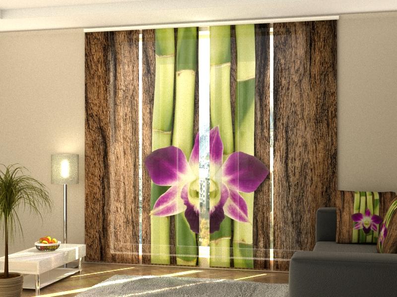 Set di 4 Tende a Pannello Quattro Germogli di Bambù acquistare Set di 4 Tende a Pannello Quattro Germogli di Bambù — Foto