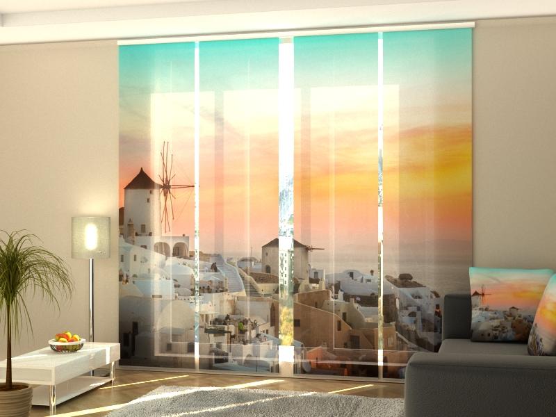 Set di 4 Tende a Pannello Mulino a Vento Greco acquistare Set di 4 Tende a Pannello Mulino a Vento Greco — Foto