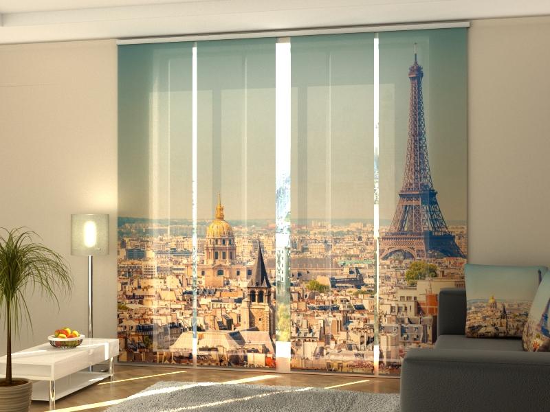 Set di 4 Tende a Pannello Mattinata a Parigi acquistare Set di 4 Tende a Pannello Mattinata a Parigi — Foto