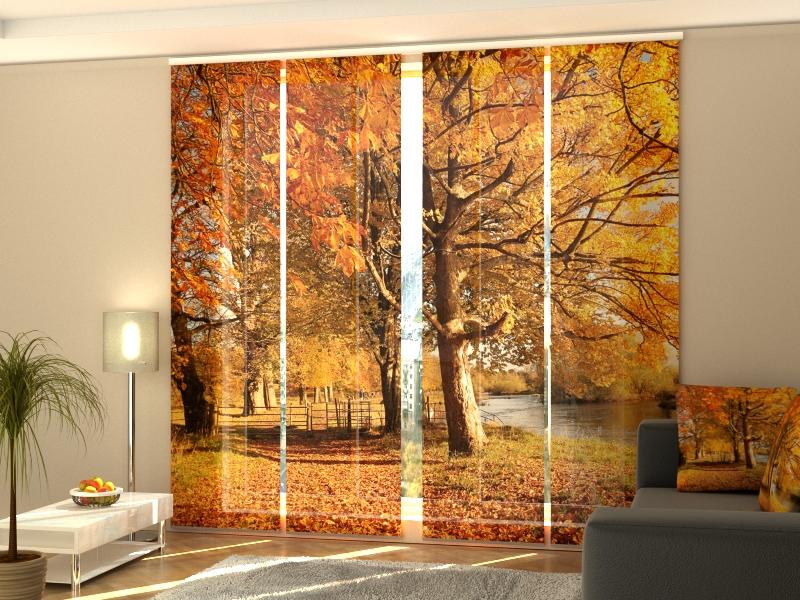 Set di 4 Tende a Pannello Parco a Novembre acquistare Set di 4 Tende a Pannello Parco a Novembre — Foto