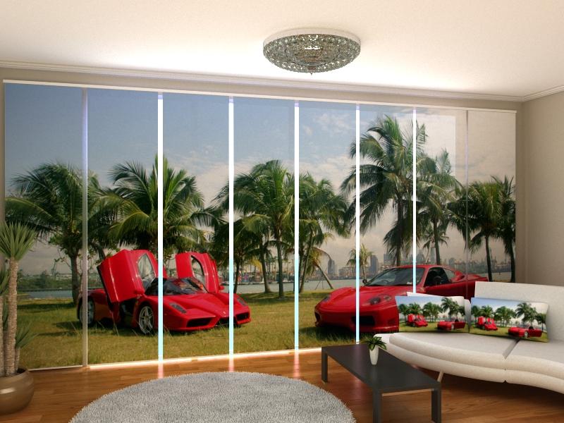Set di 8 Tende a Pannello Supercar Rosse acquistare Set di 8 Tende a Pannello Supercar Rosse — Foto