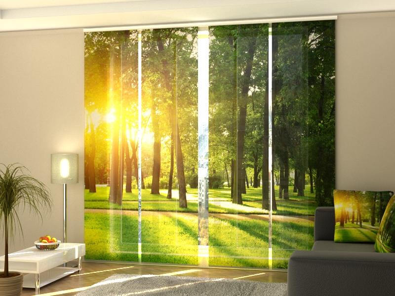 Set di 4 Tende a Pannello Parco in Primavera acquistare Set di 4 Tende a Pannello Parco in Primavera — Foto