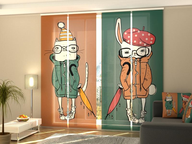 Set di 4 Tende a Pannello Stile acquistare Set di 4 Tende a Pannello Stile — Foto