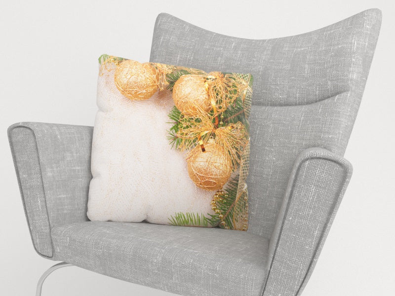 Federe per Cuscini Fiocchi di Natale Dorati acquistare Federe per Cuscini Fiocchi di Natale Dorati — Foto