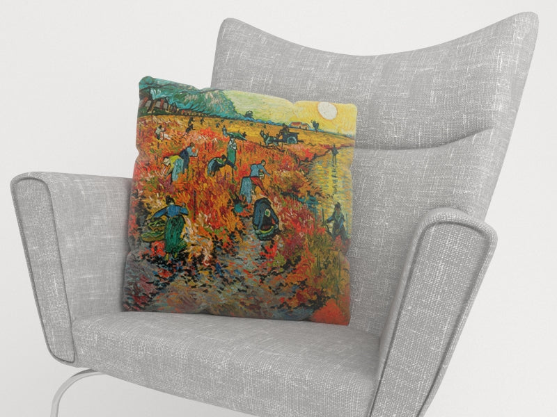 Federe per Cuscini La Vigna Rossa Vincent Van Gogh acquistare Federe per Cuscini La Vigna Rossa Vincent Van Gogh — Foto