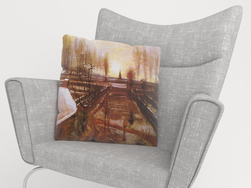 Federe per Cuscini Il Giardino Della Canonica di Nuenen Innevato Vincent Van Gogh acquistare Federe per Cuscini Il Giardino Della Canonica di Nuenen Innevato Vincent Van Gogh — Foto