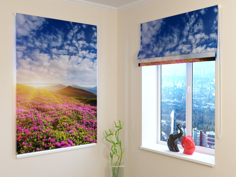 Tende a Pacchetto Fiori e Montagne acquistare Tende a Pacchetto Fiori e Montagne — Foto