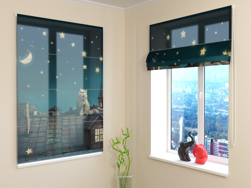 Tende a Pacchetto Gatto sul Tetto acquistare Tende a Pacchetto Gatto sul Tetto — Foto