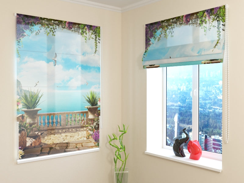 Tende a Pacchetto Terrazza sul Mare acquistare Tende a Pacchetto Terrazza sul Mare — Foto