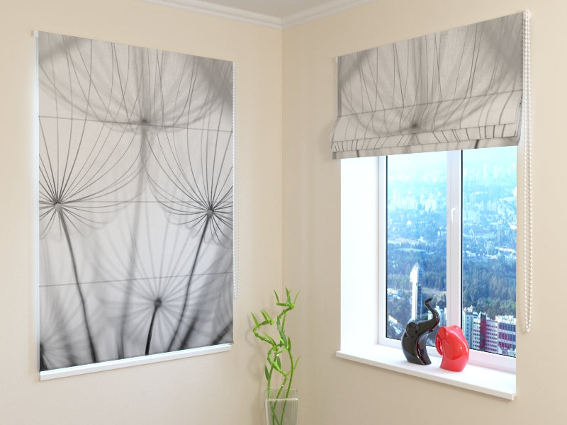 Tende a Pacchetto Dente di Leone Grigio acquistare Tende a Pacchetto Dente di Leone Grigio — Foto