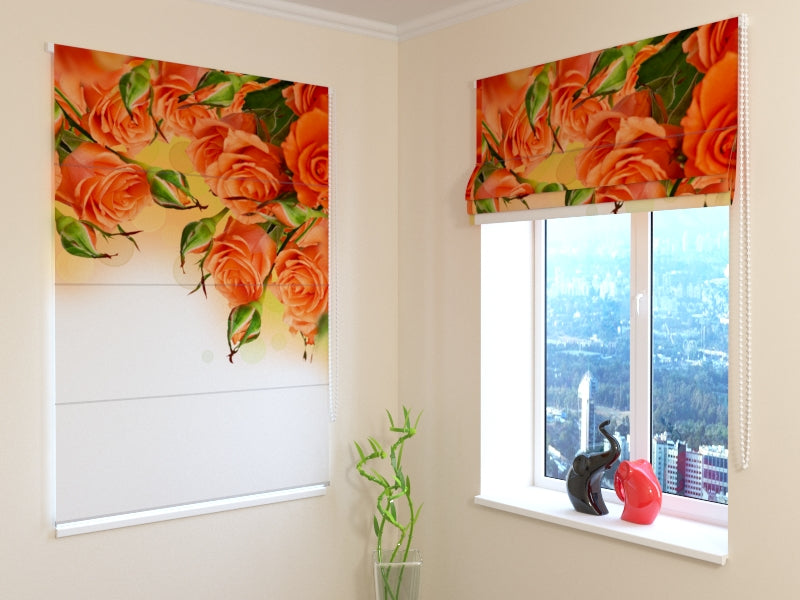 Tende a Pacchetto Rose Arancioni acquistare Tende a Pacchetto Rose Arancioni — Foto