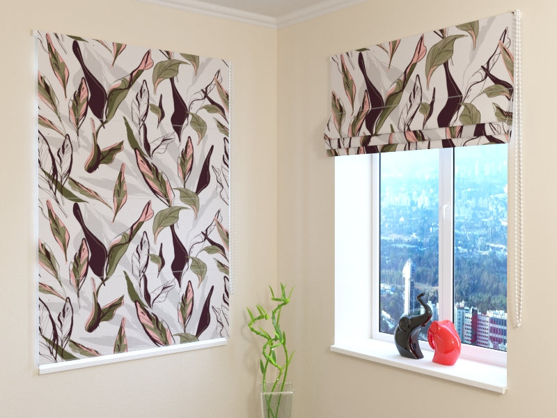 Tende a Pacchetto Foglie Tropicali Verde Pastello acquistare Tende a Pacchetto Foglie Tropicali Verde Pastello — Foto