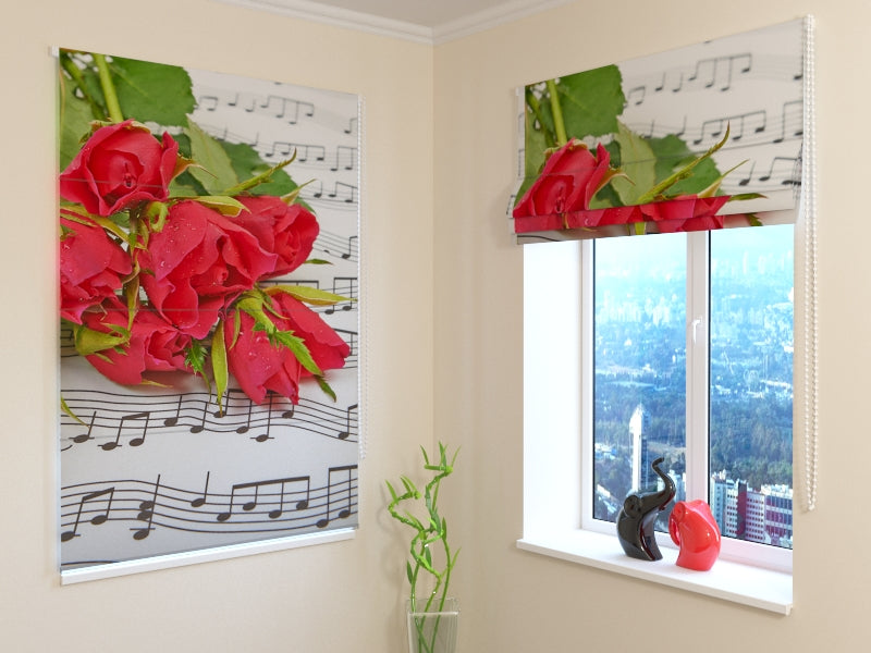 Tende a Pacchetto Rose e Note acquistare Tende a Pacchetto Rose e Note — Foto