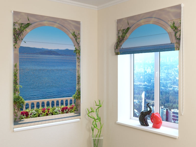 Tende a Pacchetto Scalinata per il Mare acquistare Tende a Pacchetto Scalinata per il Mare — Foto