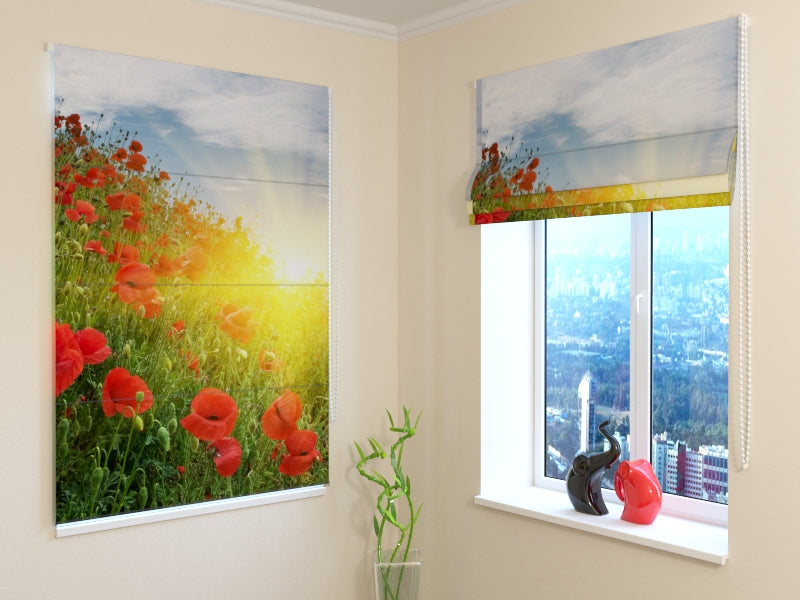 Tende a Pacchetto Collina di Papaveri acquistare Tende a Pacchetto Collina di Papaveri — Foto