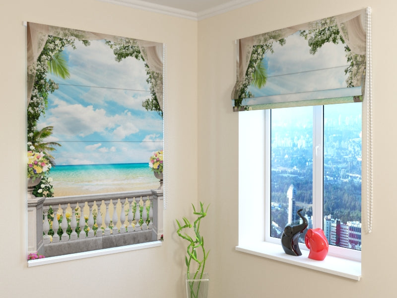 Tende a Pacchetto Vista sul Mare Blu acquistare Tende a Pacchetto Vista sul Mare Blu — Foto