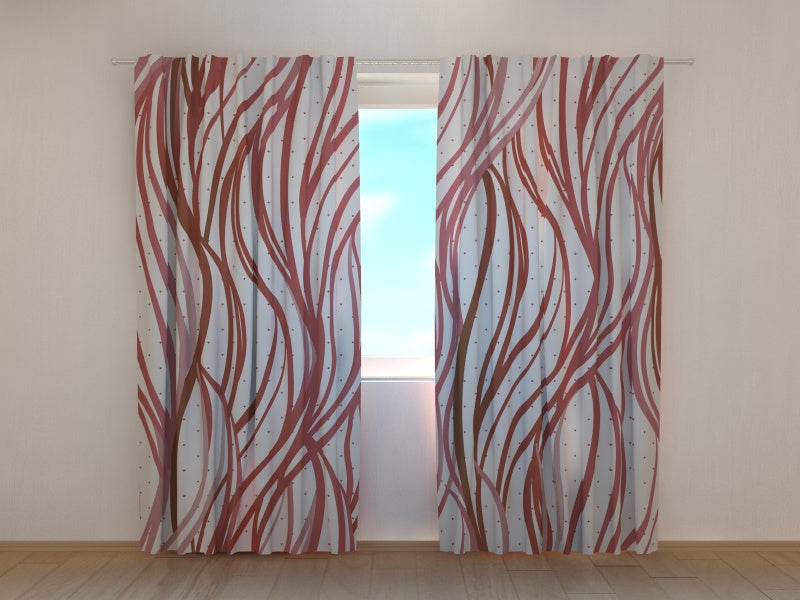 Foto Tende Onde Rosse Astratte acquistare Foto Tende Onde Rosse Astratte — Foto