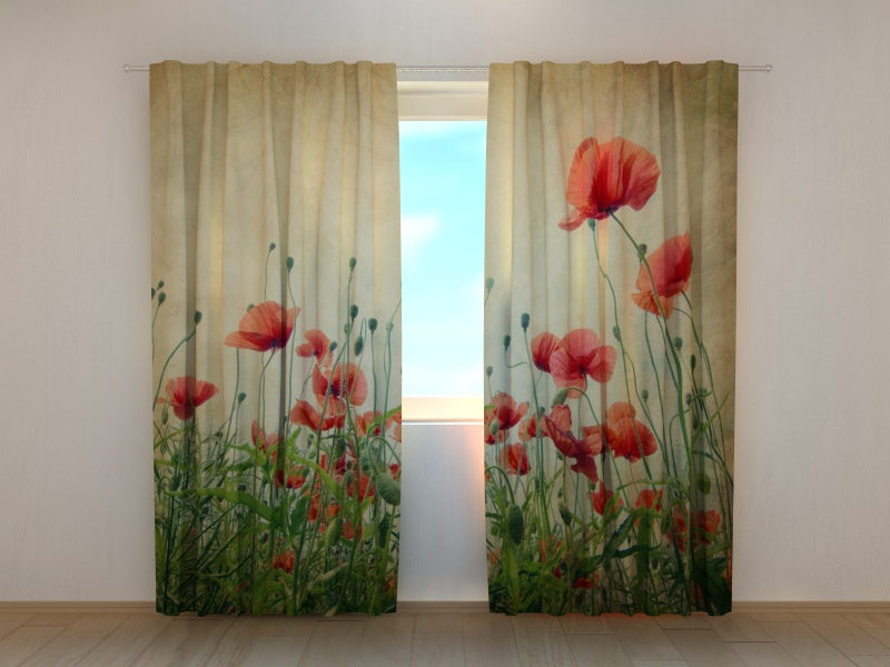 Foto Tende Papaveri Retrò acquistare Foto Tende Papaveri Retrò — Foto