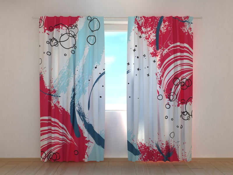 Foto Tende Stile Astratto Rosso Blu acquistare Foto Tende Stile Astratto Rosso Blu — Foto