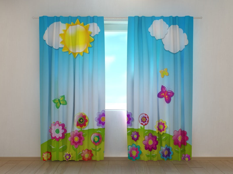 Foto Tende Giornata Soleggiata e Fiori acquistare Foto Tende Giornata Soleggiata e Fiori — Foto