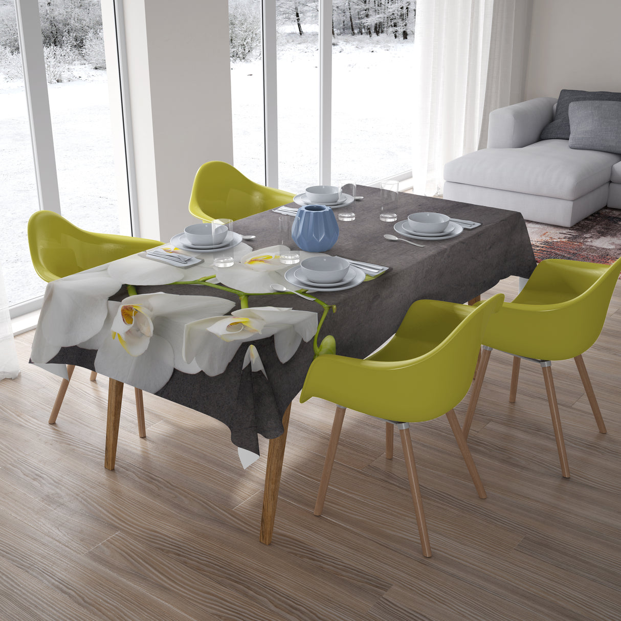 Tovaglia Grigio e Bianco acquistare Tovaglia Grigio e Bianco — Foto