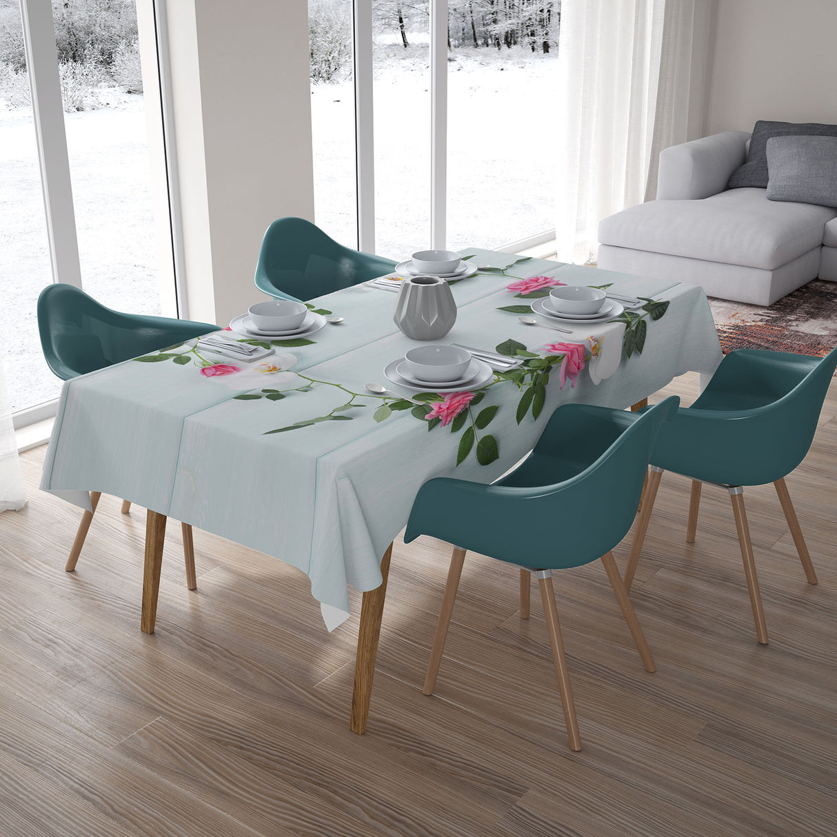 Tovaglia Rose e Orchidee acquistare Tovaglia Rose e Orchidee — Foto