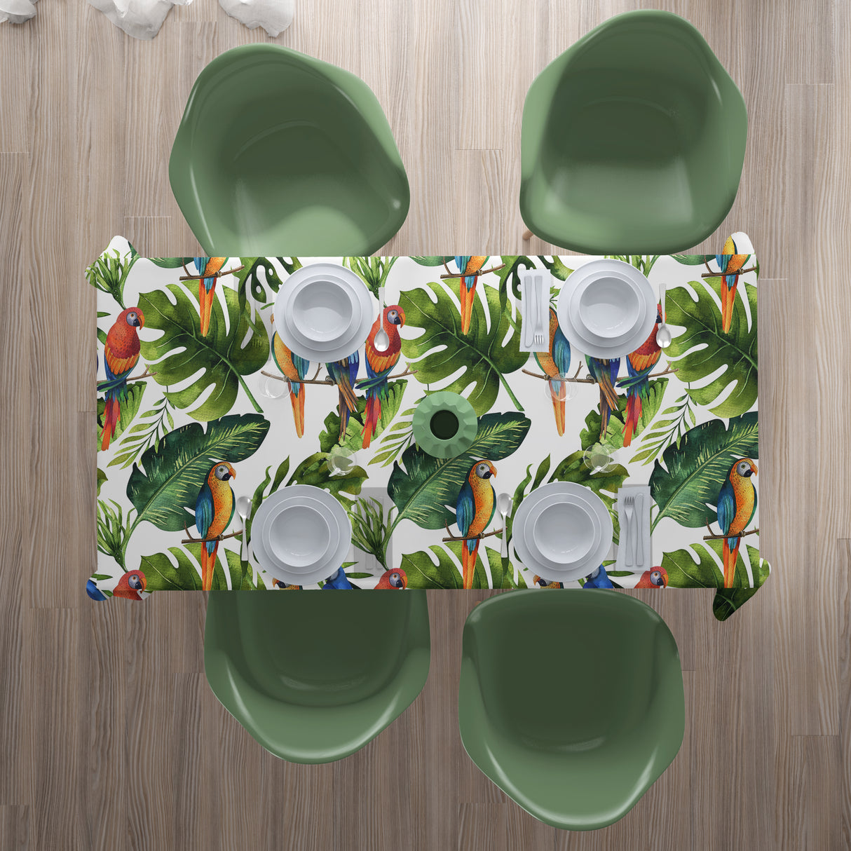 Tovaglia Foglie di Palma con Pappagalli acquistare Tovaglia Foglie di Palma con Pappagalli — Foto