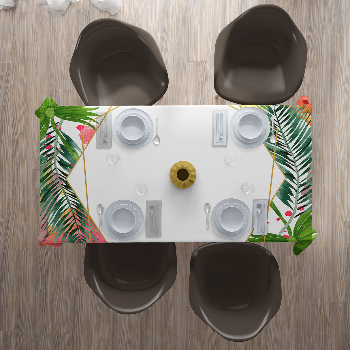 Tovaglia Acquerello Foglie Tropicali acquistare Tovaglia Acquerello Foglie Tropicali — Foto