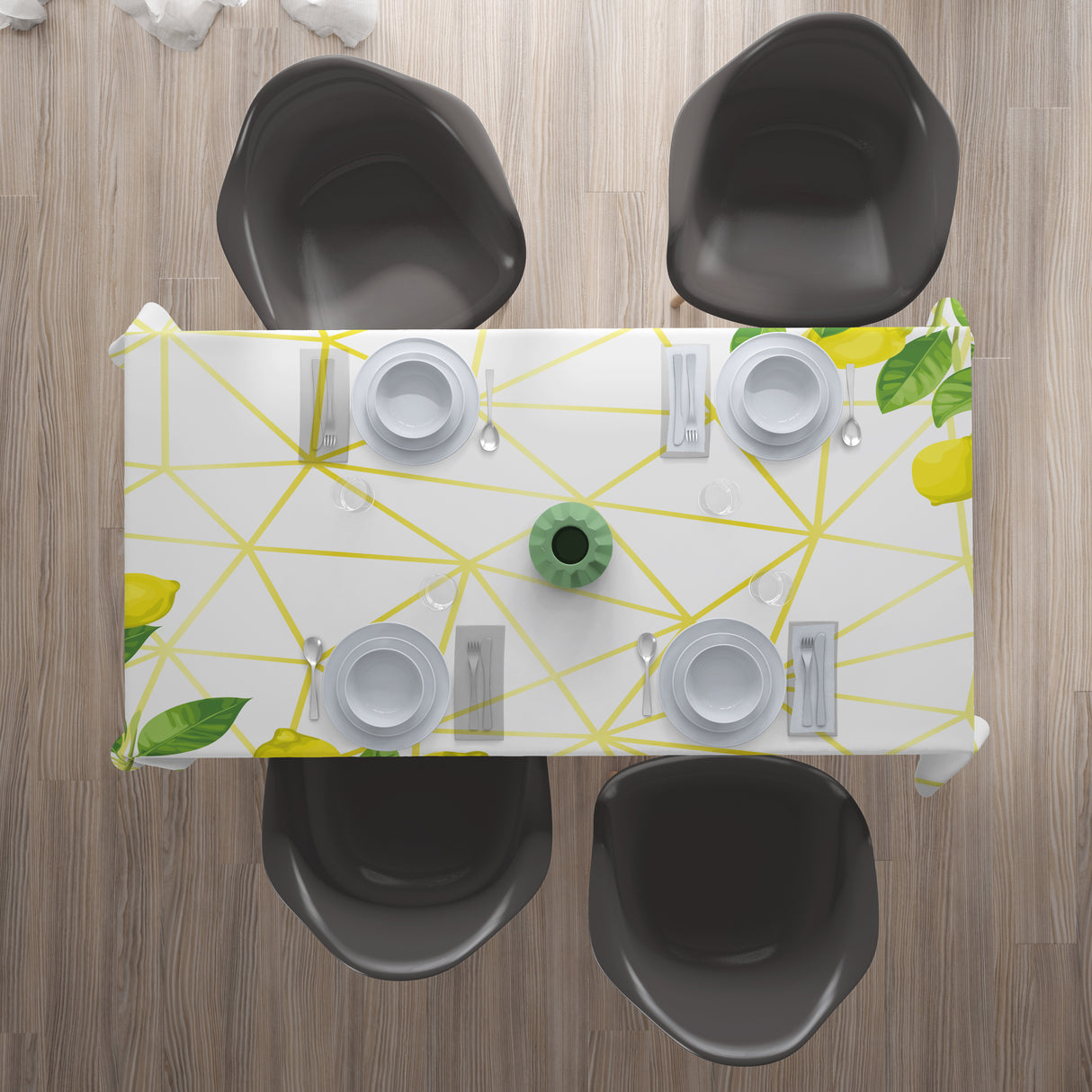 Tovaglia Limoni ad Acquerello su Motivo Dorato acquistare Tovaglia Limoni ad Acquerello su Motivo Dorato — Foto