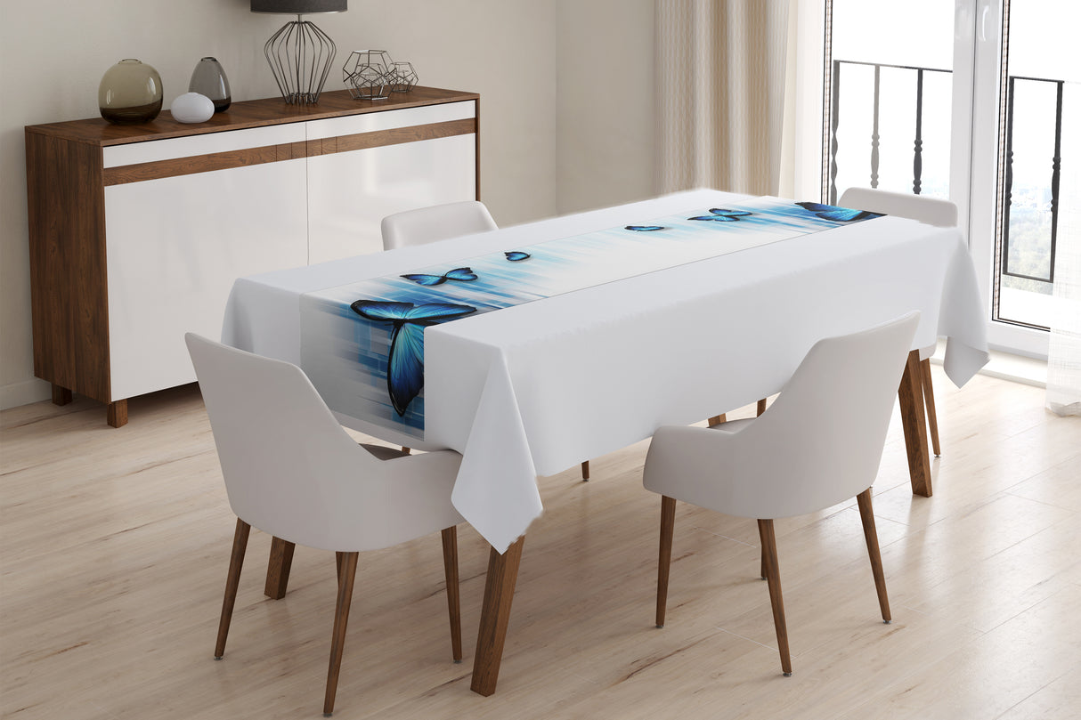 Tappeto Runner da Tavola Farfalle Blu acquistare Tappeto Runner da Tavola Farfalle Blu — Foto