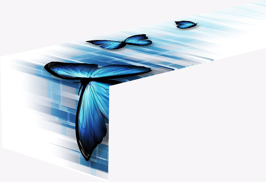 Tappeto Runner da Tavola Farfalle Blu acquistare Tappeto Runner da Tavola Farfalle Blu — Foto