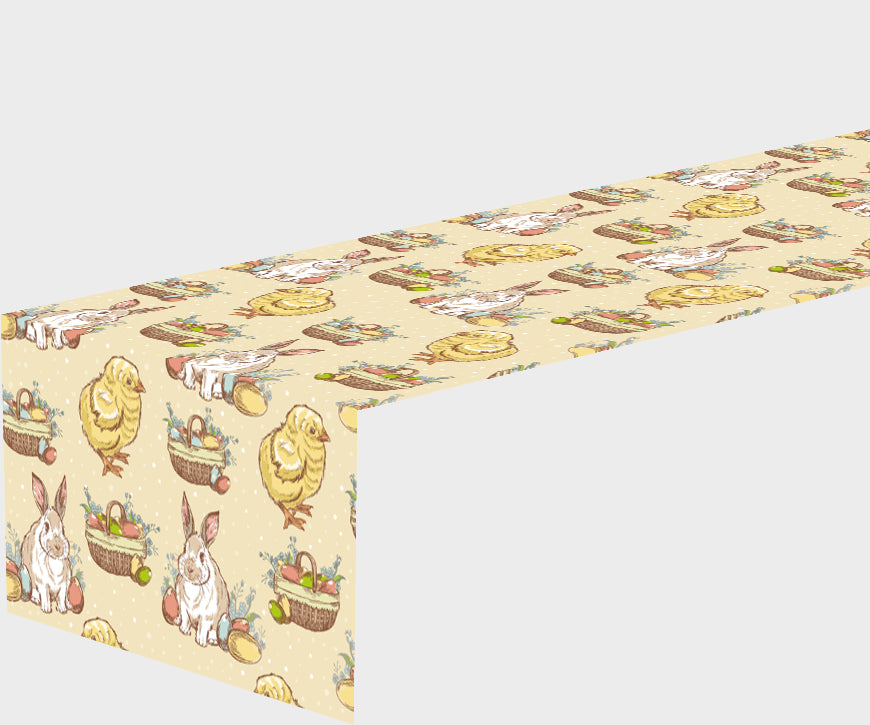 Tappeto Runner da Tavola Polli e Conigli di Pasqua acquistare Tappeto Runner da Tavola Polli e Conigli di Pasqua — Foto