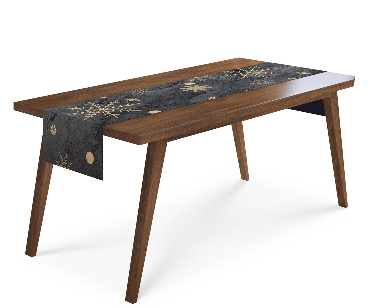 Tappeto Runner da Tavola Fiocchi di Neve Dorati acquistare Tappeto Runner da Tavola Fiocchi di Neve Dorati — Foto