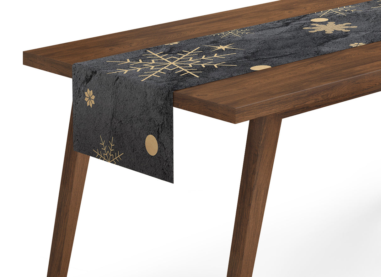 Tappeto Runner da Tavola Fiocchi di Neve Dorati acquistare Tappeto Runner da Tavola Fiocchi di Neve Dorati — Foto