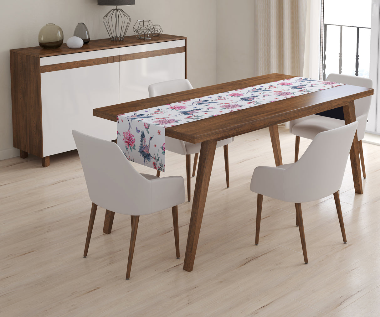 Tappeto Runner da Tavola Cicogne e Fiori acquistare Tappeto Runner da Tavola Cicogne e Fiori — Foto